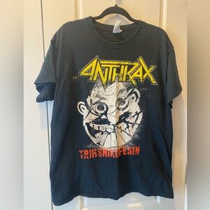 Anthrax 2015 tour concert tee black metal head